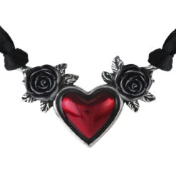 Vrouwenhanger Ketting + Lint Alchemy Blood Heart -Accessoires Verkoop alchemy cmt124 gris noir rouge 2