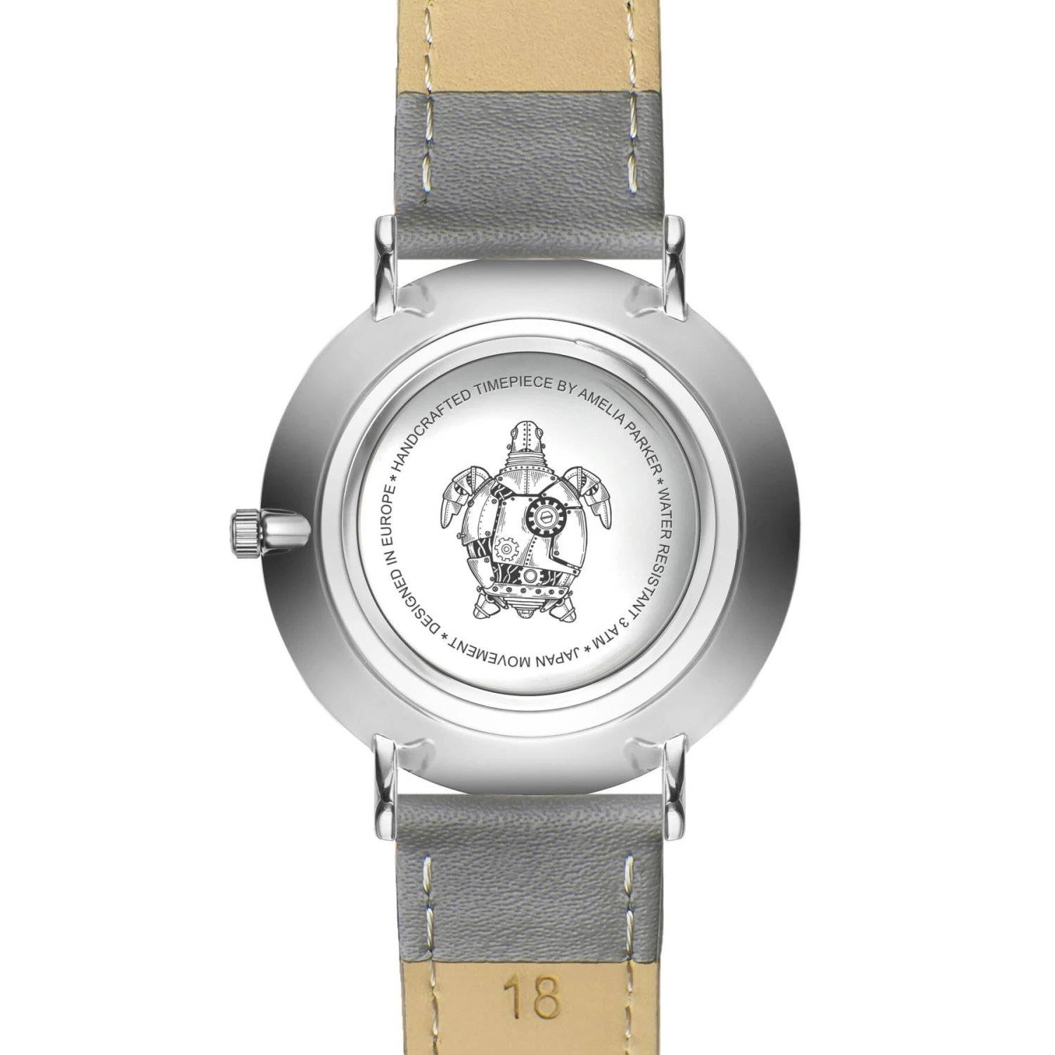 Lederen Horloge Voor Vrouwen Amelia Parker Pure Grey 4 Lederen Horloge Voor Vrouwen Amelia Parker Pure Grey - Image 2