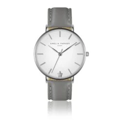 Lederen Horloge Voor Vrouwen Amelia Parker Pure Grey
