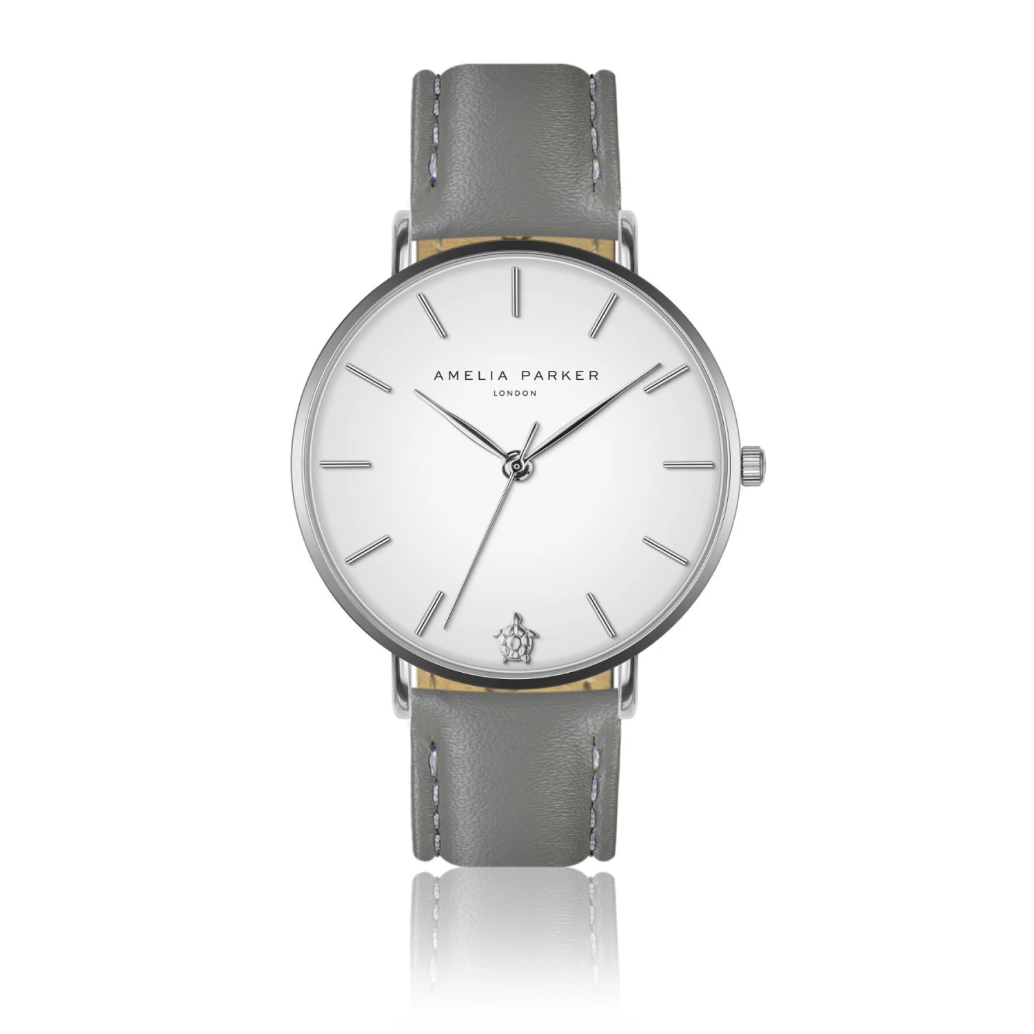 Lederen Horloge Voor Vrouwen Amelia Parker Pure Grey 3 Lederen Horloge Voor Vrouwen Amelia Parker Pure Grey