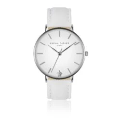 Lederen Horloge Voor Vrouwen Amelia Parker Pure White