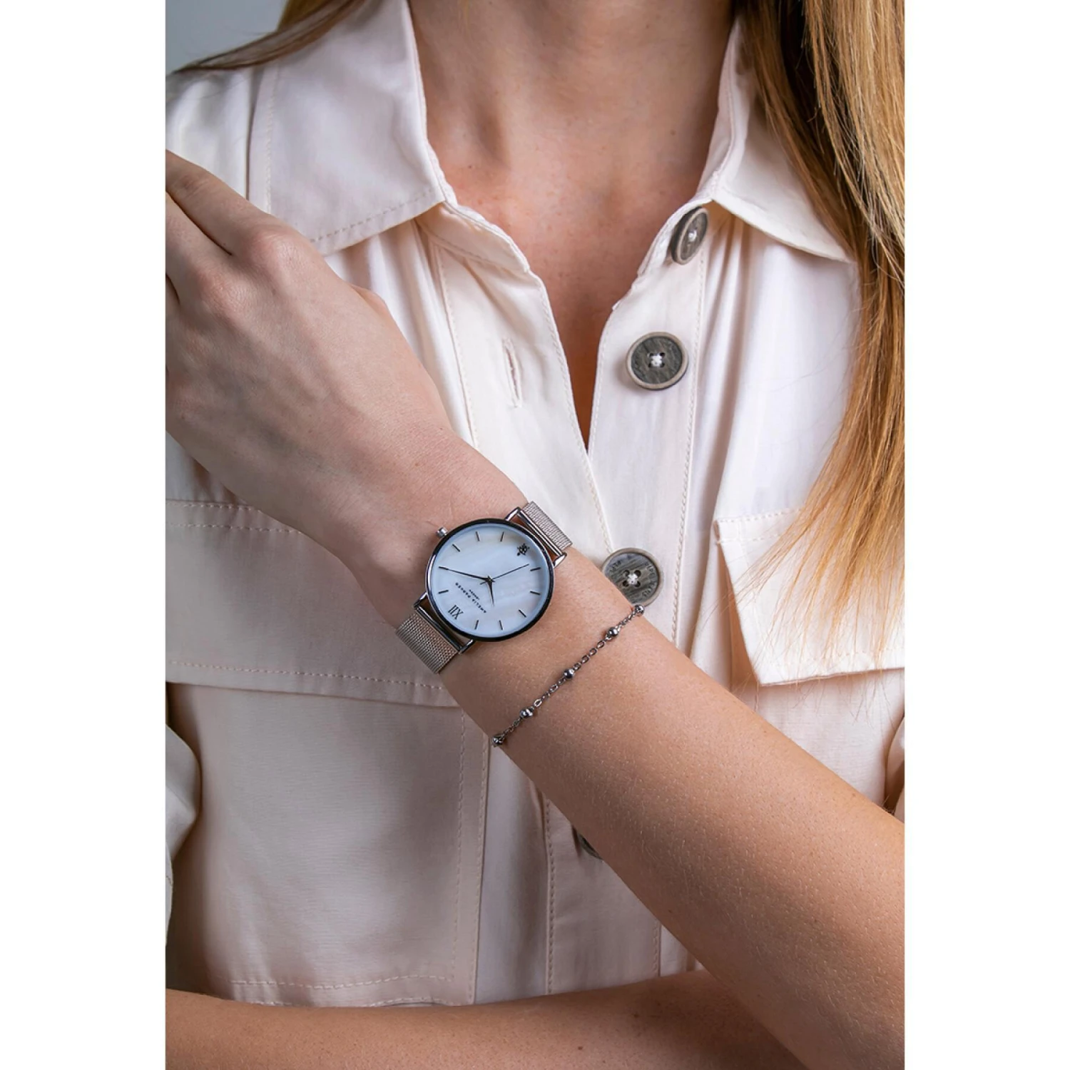 Dameshorloge En Armband Amelia Parker Seashell 4 Dameshorloge En Armband Amelia Parker Seashell - Image 2