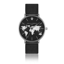 Dameshorloge Amelia Parker Secret Vacation Black Mesh