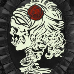 Koppeltas Voor Vrouwen Banned Victorian Skull -Accessoires Verkoop banned ptf180 noir blanc rouge 4