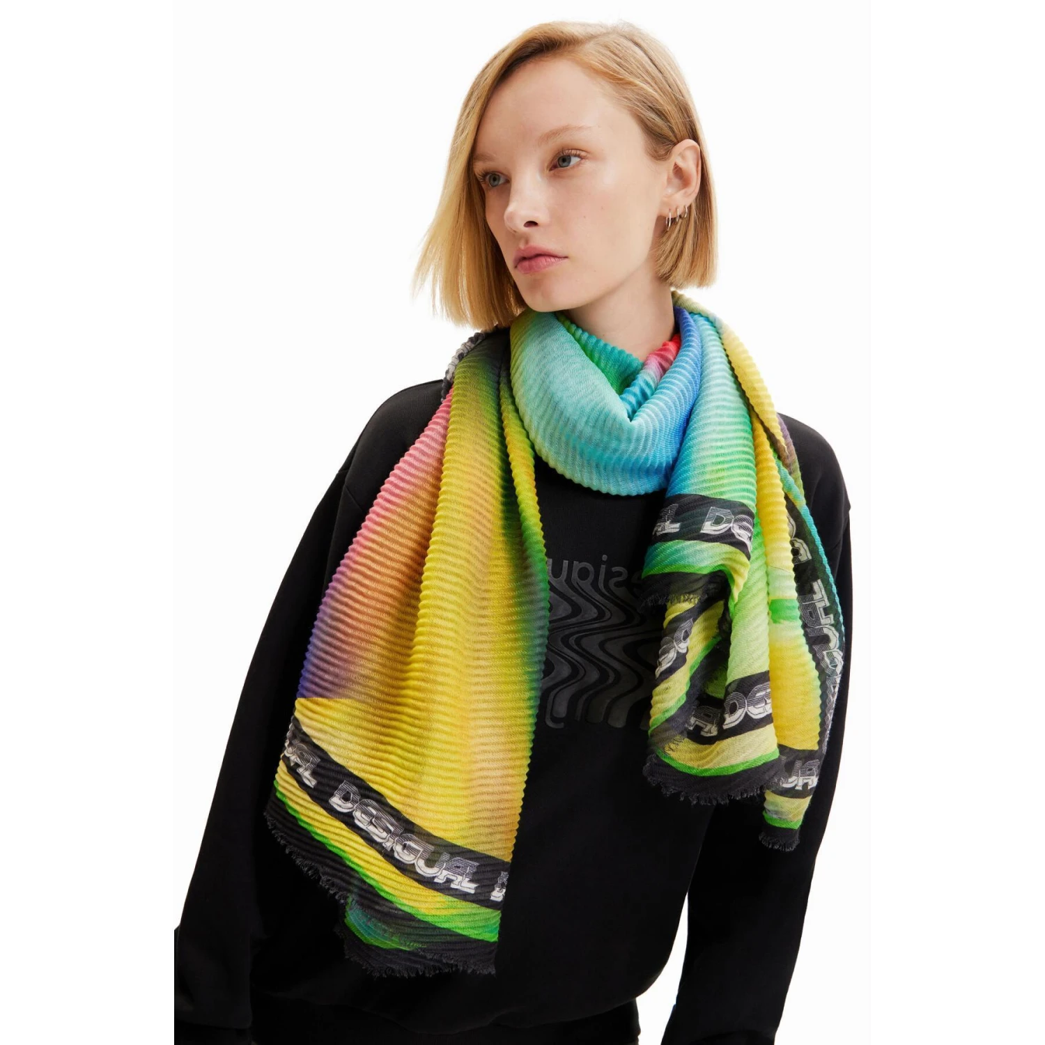 Rechthoekige Geplooide Damessjaal Desigual Tie And Dye 4 Rechthoekige Geplooide Damessjaal Desigual Tie And Dye - Image 2