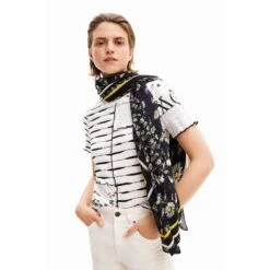 Vrouwensjaal Desigual Mixing Flower Rectangle -Accessoires Verkoop desigual 24sawa26 2000 4