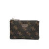 Damesportemonnee Guess Laurel Zip Pouch -Accessoires Verkoop guess swqe85 00340 bnl brown logo 1