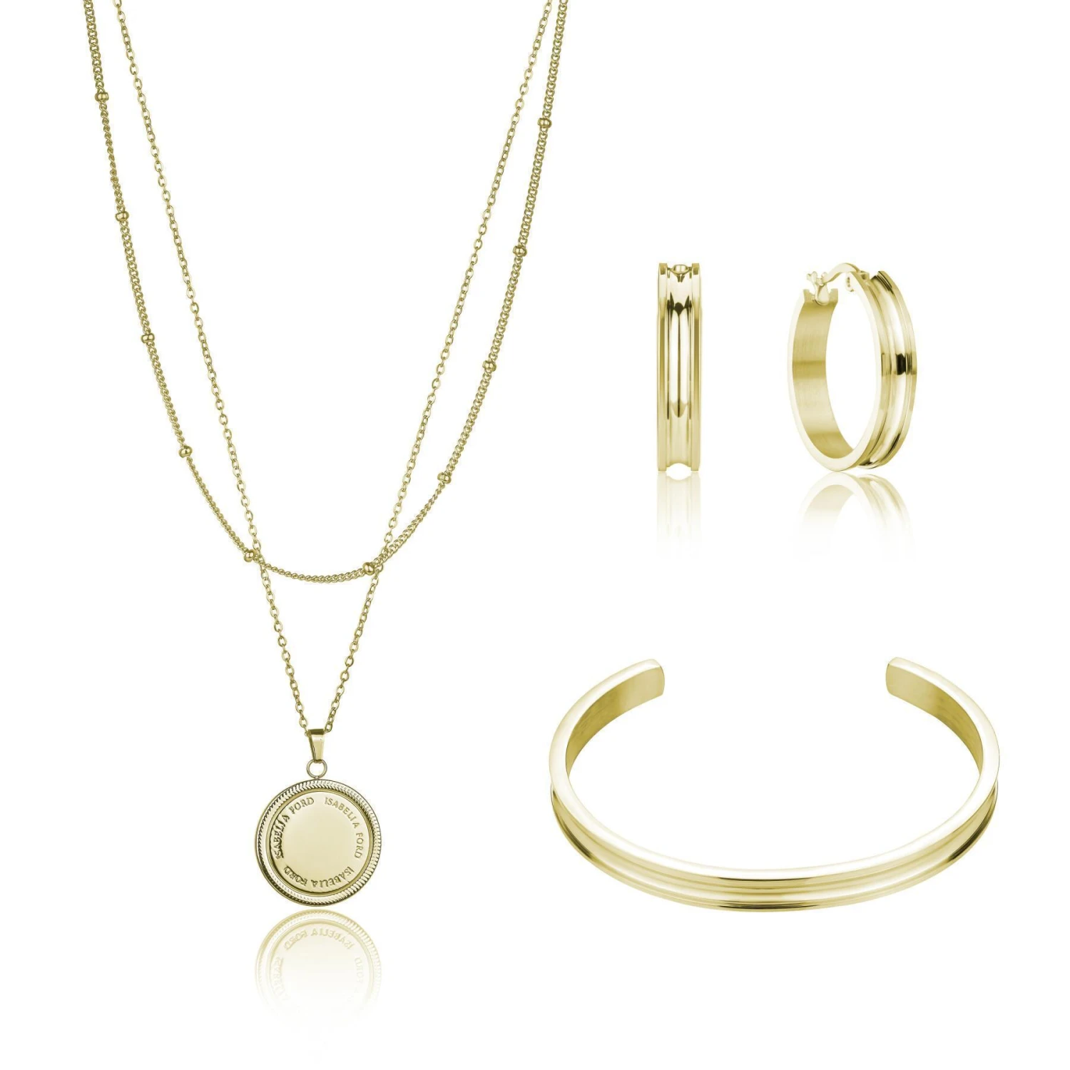 Ketting, Armband En Oorbellen Set Isabella Ford Livia 3 Ketting, Armband En Oorbellen Set Isabella Ford Livia