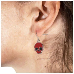Damesoorbellen Rock à Gogo Tête De Mort - Skull Rouge Yeux Noirs -Accessoires Verkoop rock a gogo ea148 2