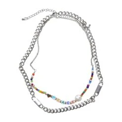Dameskettingen Urban Classics Peace Bead Layering (x2)